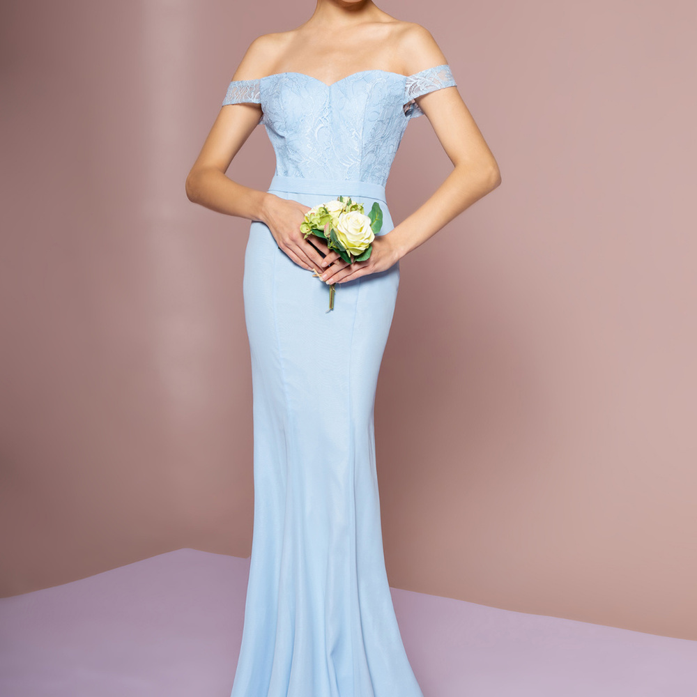 NEW BABY BLUE WEDDING FORMAL Sweetheart Long Sheath Bridesmaid Dress GL2697